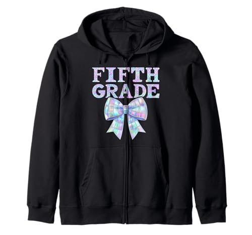 Coquette Bow 5th Grade I'm Ready for Fifth Grade Girl Kids Kapuzenjacke von Rollin Into 5th Grade Girly Back to School 1st Day