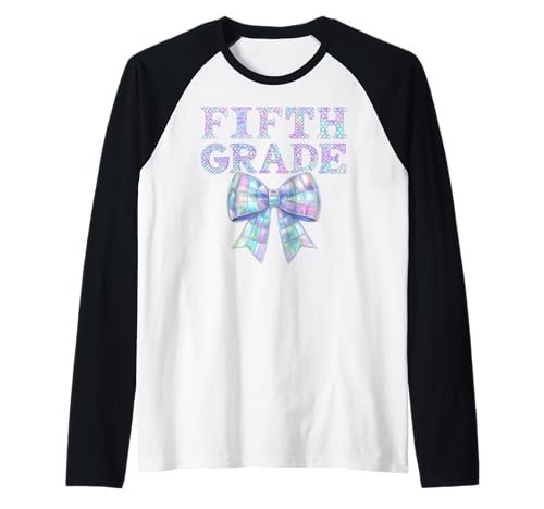 Coquette Bow 5th Grade I'm Ready for Fifth Grade Girl Kids Raglan Coquette Bow 5th Grade I'm Ready for Fifth Grade Girl Kids Raglan von Rollin Into 5th Grade Girly Back to School 1st Day