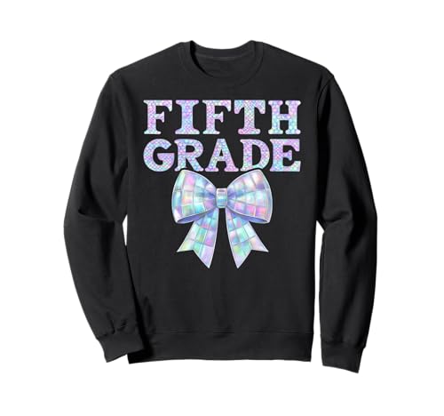 Coquette Bow 5th Grade I'm Ready for Fifth Grade Girl Kids Sweatshirt von Rollin Into 5th Grade Girly Back to School 1st Day