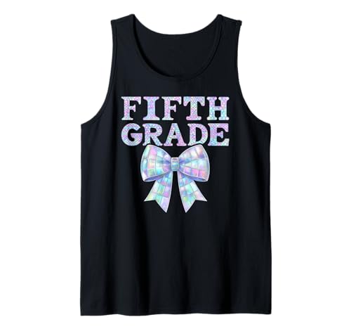 Coquette Bow 5th Grade I'm Ready for Fifth Grade Girl Kids Tank Top Coquette Bow 5th Grade I'm Ready for Fifth Grade Girl Kids Tank Top von Rollin Into 5th Grade Girly Back to School 1st Day