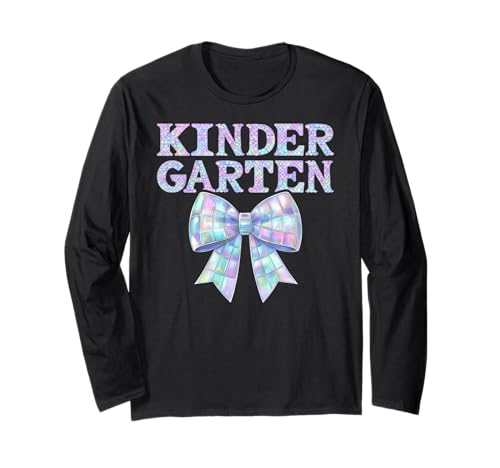 Coquette Bow I'm Ready for Kindergarten Girl Kid Kinder Crew Langarmshirt von Rollin Into Kindergarten First Day Preppy Girly