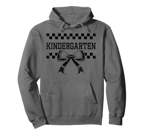 Coquette Bow I'm Ready for Kindergarten Girl Kid Kinder Crew Pullover Hoodie von Rollin Into Kindergarten First Day Preppy Girly