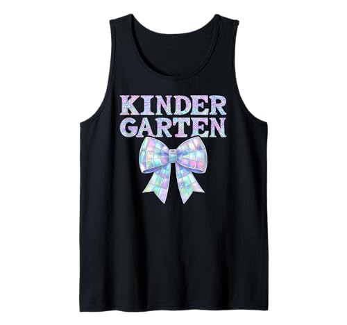 Coquette Bow I'm Ready for Kindergarten Girl Kid Kinder Crew Tank Top von Rollin Into Kindergarten First Day Preppy Girly