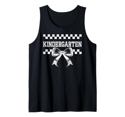Coquette Bow I'm Ready for Kindergarten Girl Kid Kinder Crew Tank Top von Rollin Into Kindergarten First Day Preppy Girly