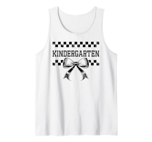Coquette Bow I'm Ready for Kindergarten Girl Kid Kinder Crew Tank Top von Rollin Into Kindergarten First Day Preppy Girly