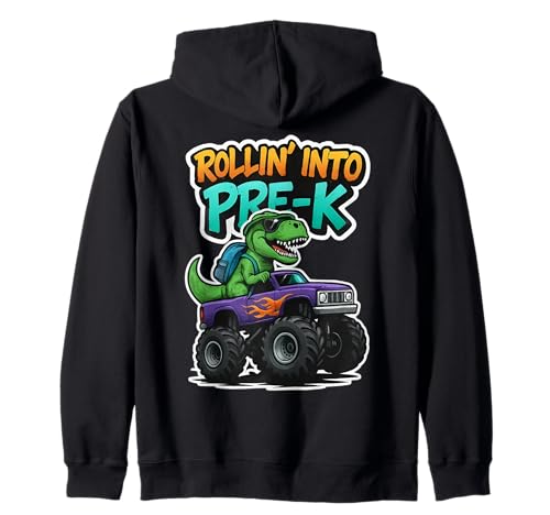 Rollin' Into Pre-K T-Rex Monster Truck zum neuen Schuljahr für Jungen Kapuzenjacke Rollin' Into Pre-K T-Rex Monster Truck zum neuen Schuljahr für Jungen Kapuzenjacke von Rollin' Into Pre-K T-Rex Monster Truck Products
