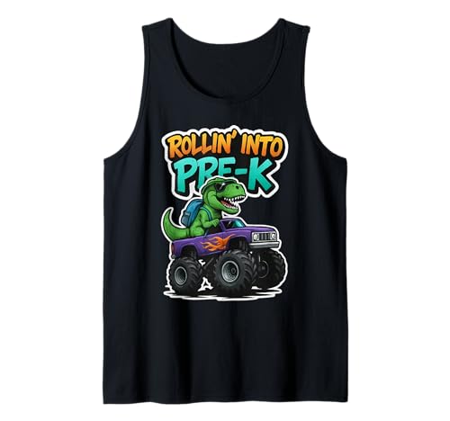 Rollin' Into Pre-K T-Rex Monster Truck zum neuen Schuljahr für Jungen Tank Top Rollin' Into Pre-K T-Rex Monster Truck zum neuen Schuljahr für Jungen Tank Top von Rollin' Into Pre-K T-Rex Monster Truck Products