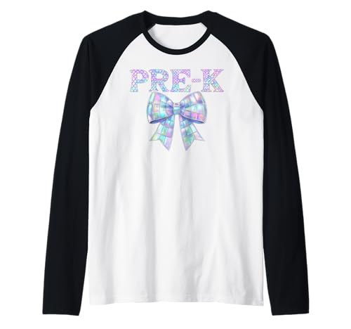 Coquette Bow Pre K I'm Ready for PreK Girl Kids Preppy Girly Raglan Coquette Bow Pre K I'm Ready for PreK Girl Kids Preppy Girly Raglan von Rollin Into PreK Back to School First Day of Pre-K