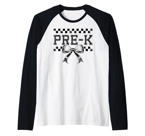 Coquette Bow Pre K I'm Ready for PreK Girl Kids Preppy Girly Raglan Coquette Bow Pre K I'm Ready for PreK Girl Kids Preppy Girly Raglan von Rollin Into PreK Back to School First Day of Pre-K