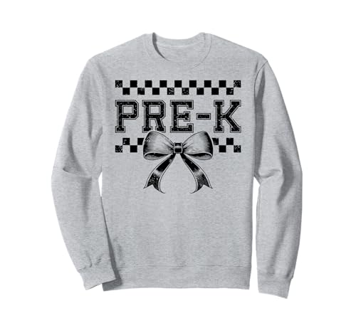 Coquette Bow Pre K I'm Ready for PreK Girl Kids Preppy Girly Sweatshirt von Rollin Into PreK Back to School First Day of Pre-K