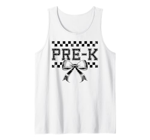 Coquette Bow Pre K I'm Ready for PreK Girl Kids Preppy Girly Tank Top von Rollin Into PreK Back to School First Day of Pre-K