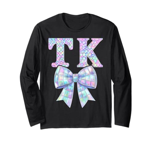 Coquette Bow TK I'm Ready for TK Girl Kids Preppy Girly TK Langarmshirt von Rollin Into TK Back to School Preppy 1st Day of TK
