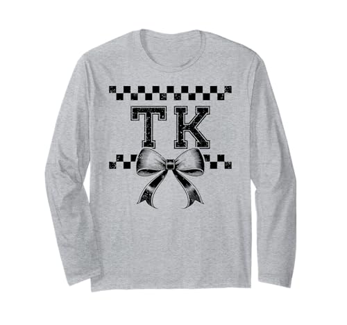 Coquette Bow TK I'm Ready for TK Girl Kids Preppy Girly TK Langarmshirt von Rollin Into TK Back to School Preppy 1st Day of TK
