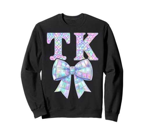 Coquette Bow TK I'm Ready for TK Girl Kids Preppy Girly TK Sweatshirt Coquette Bow TK I'm Ready for TK Girl Kids Preppy Girly TK Sweatshirt von Rollin Into TK Back to School Preppy 1st Day of TK