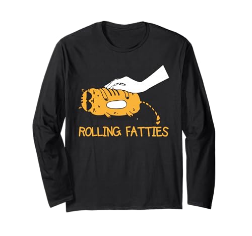 Rolling Fatties Lustiger Katzenliebhaber Katze Mama Katze Papa Kätzchen Witz Langarmshirt von Rolling Fatties Funny Cat Lover Cat Mom Pet Owner