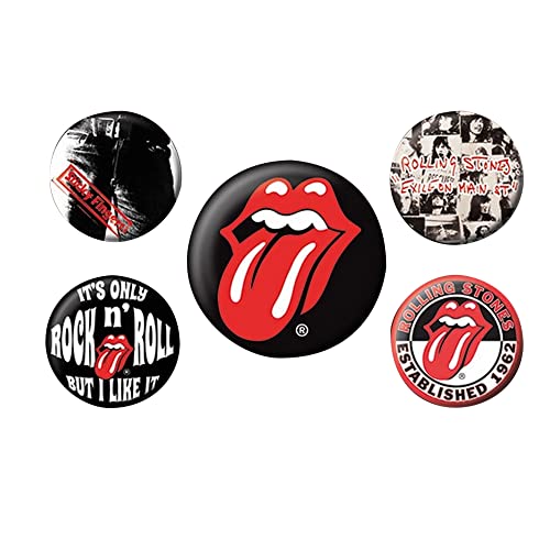 Rolling Stones - Classic, Abzeichen, 4 x 25 mm + 1 x 38 mm von Pyramid International