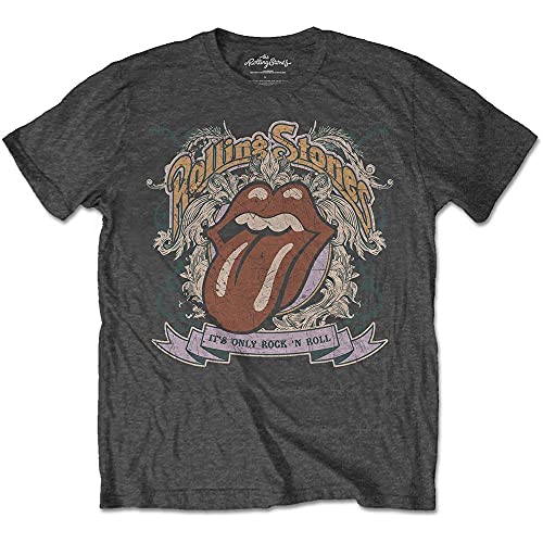 Rolling Stones Herren IORR T-Shirt, Grau (Anthrazit), Small von Rolling Stones