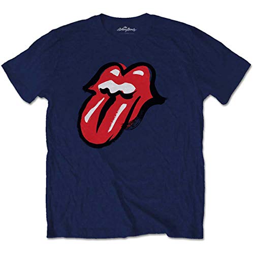 Rolling Stones Herren The Filterzunge T-Shirt, blau, XXL von Rolling Stones