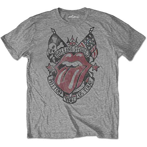 Rolling Stones Herren The Tattoo You US Tour T-Shirt, grau, XL von Rolling Stones