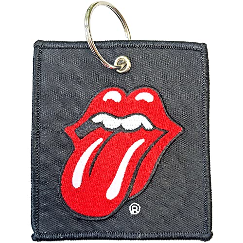 Rolling Stones The Schlüsselring Classic Tongue Band Logo Embroidered Nue Taglia unica von Rock Off officially licensed products