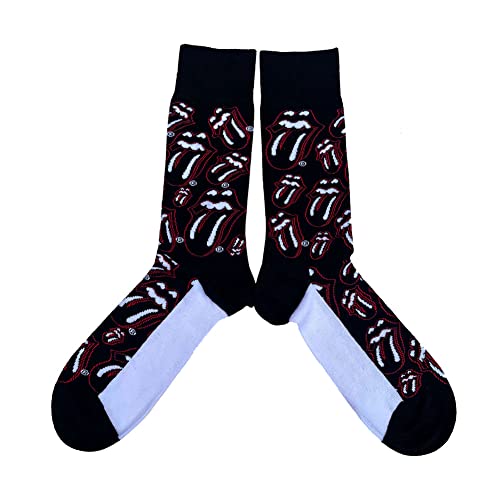 Rolling Stones Socken Outline Tongues offiziell Herren Schwarz (UK SIZE 7.5 - von Rolling Stones