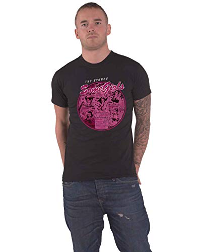 Rolling Stones The T Shirt Some Girls Circle V2 Logo Nue offiziell Herren Weiß XL von Rolling Stones