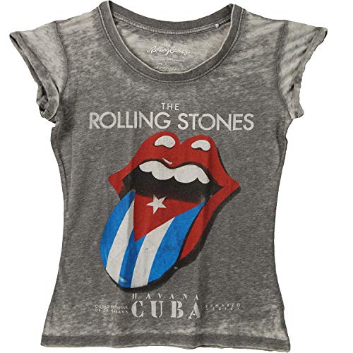 The Rolling Stones Damen T-Shirt Rolling Stones Havana Cuba grau von Rolling Stones