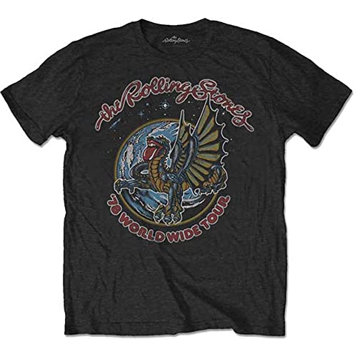 The Rolling Stones Herren Dragon '78 (Back Print) T-Shirt, Schwarz (Black Black), Small von Rolling Stones