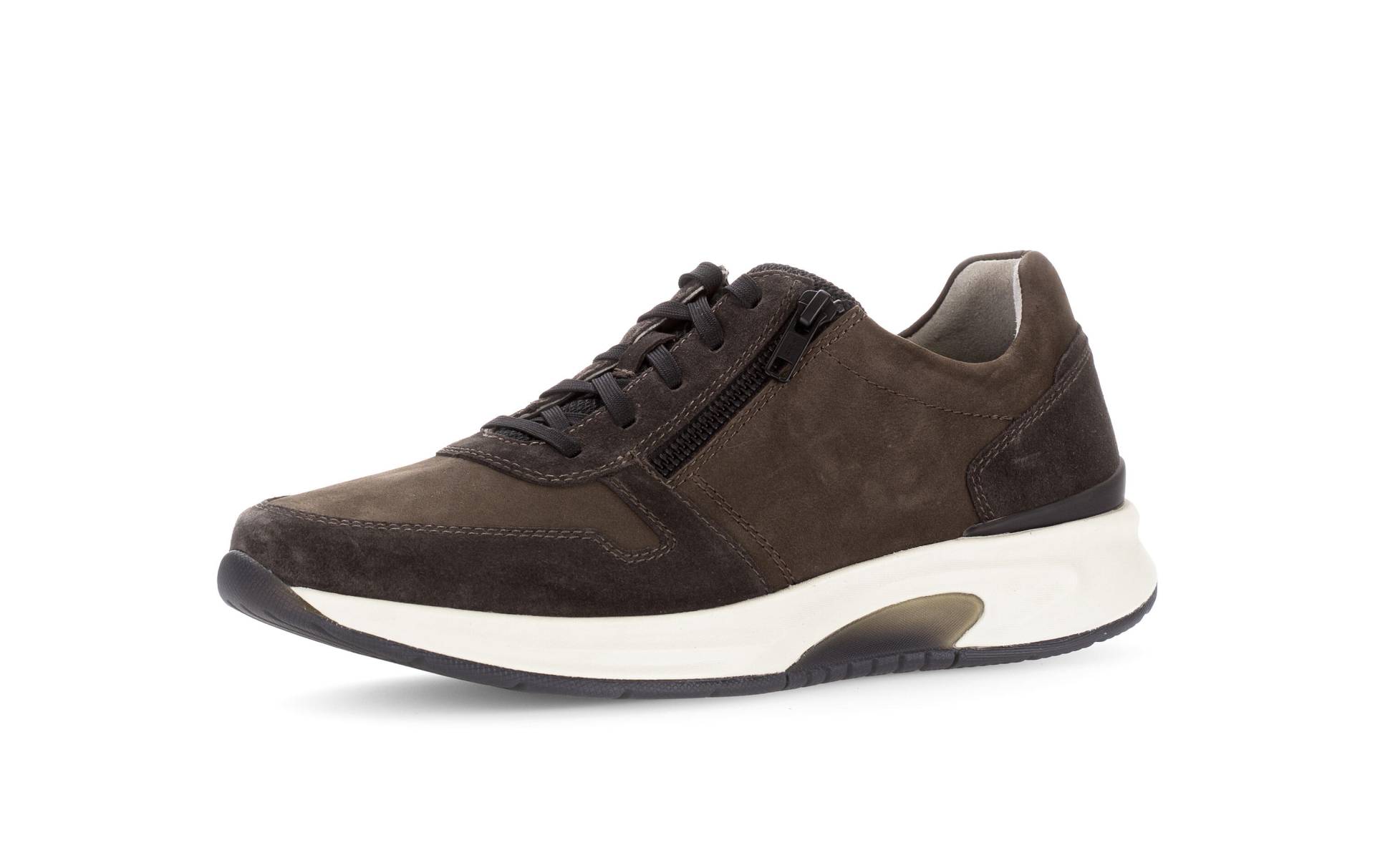 Sneaker low Materialmix Leder braun braun - Gr. - 8.5 von Rollingsoft