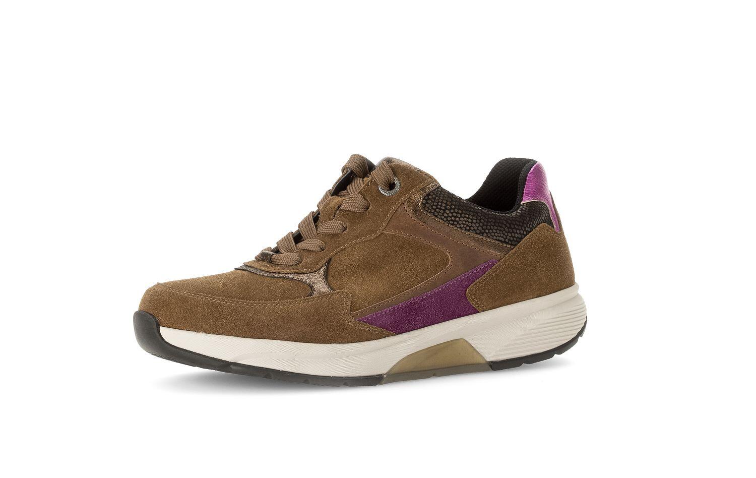 Sneaker low cognac/berry kombi von Rollingsoft