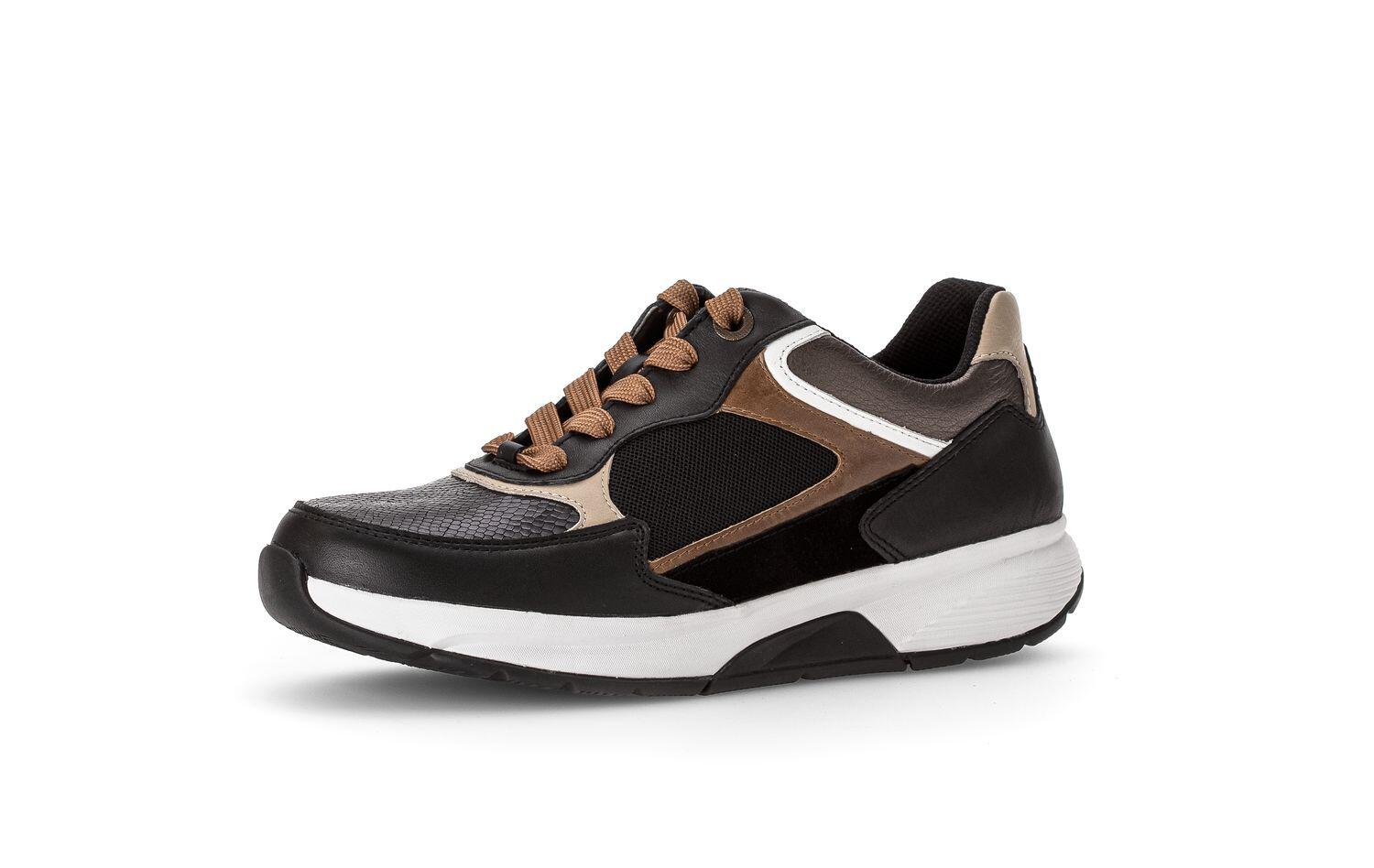 Sneaker low schwarz/camel kombi von Rollingsoft
