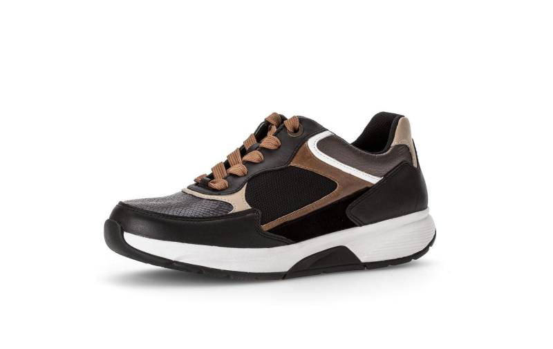 Sneaker low schwarz/camel kombi von Rollingsoft
