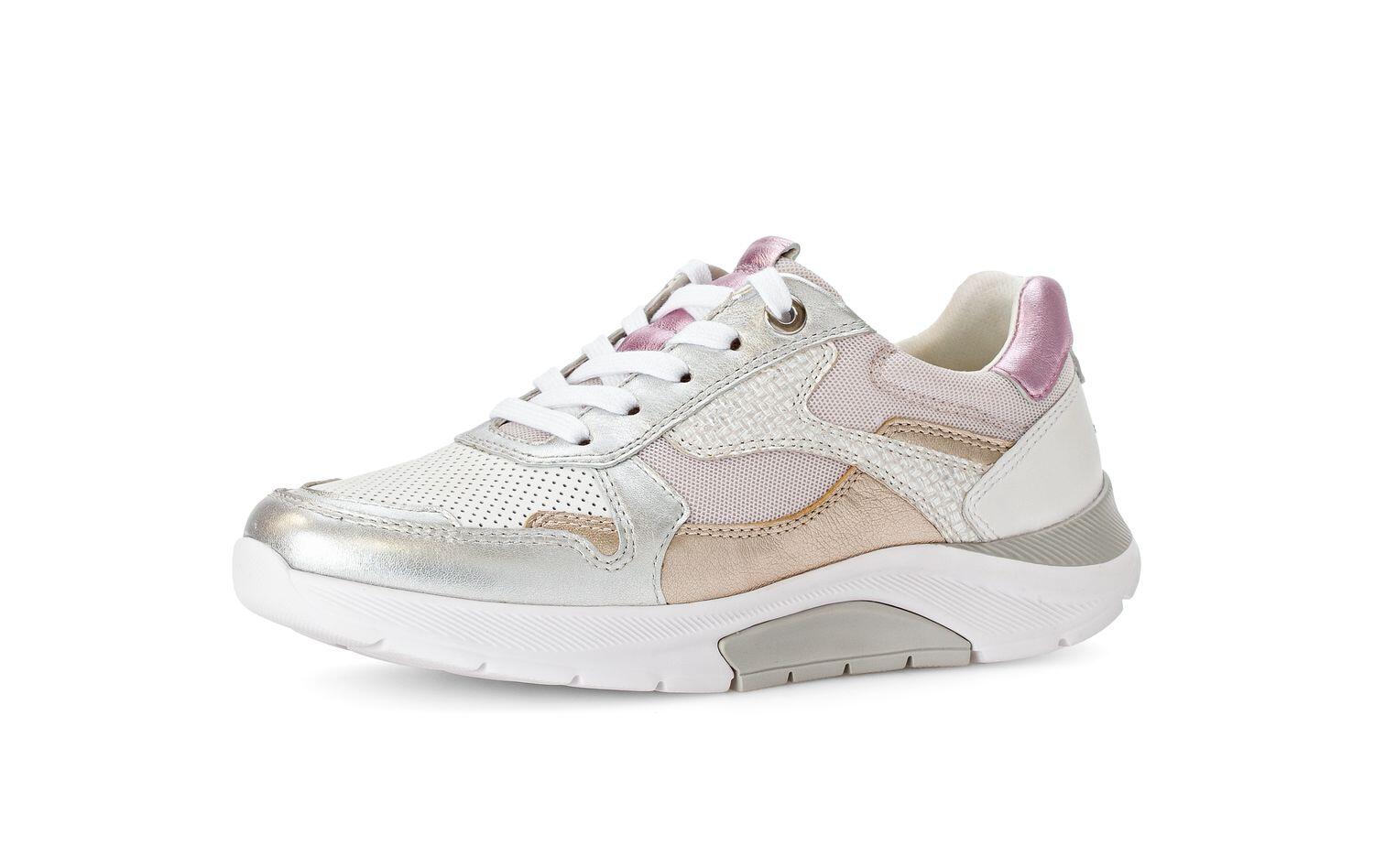 Sneaker low weiss/silb/puder k von Rollingsoft