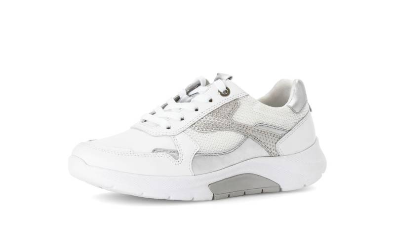 Sneaker low weiss/silber/gravel von Rollingsoft