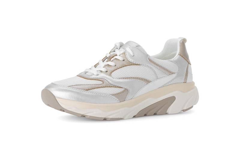 Sneaker low weiss/silber/puder von Rollingsoft
