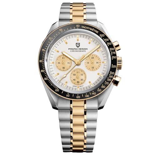 Pagani Design 1701 V6 Moon Armbanduhr Herren Quarz Chronograph Uhren Japan VK63 Uhrwerk Edelstahl Wasserdicht Sportuhr von RollsTimi