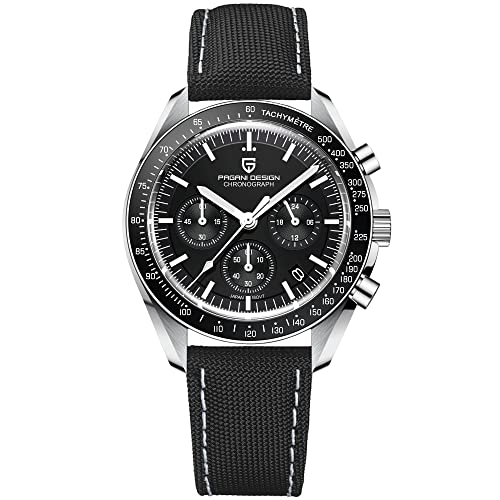 Pagani Design 1701 V6 Moon Armbanduhr Herren Quarz Chronograph Uhren Japan VK63 Uhrwerk Edelstahl Wasserdicht Sportuhr von RollsTimi