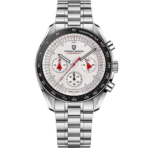 Pagani Design 1701 V6 Moon Armbanduhr Herren Quarz Chronograph Uhren Japan VK63 Uhrwerk Edelstahl Wasserdicht Sportuhr von RollsTimi