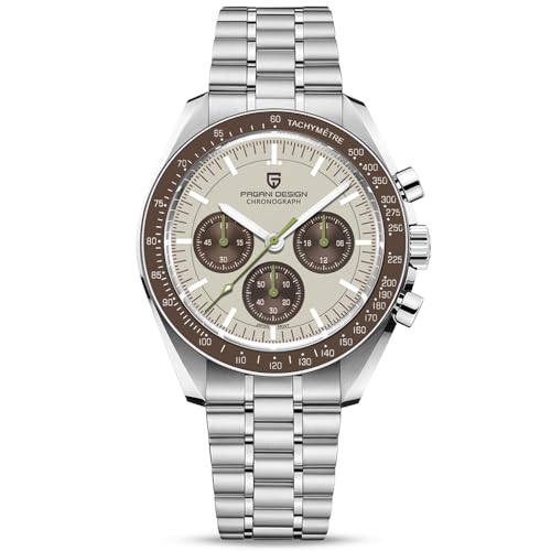 Pagani Design 1701 V6 Moon Armbanduhr Herren Quarz Chronograph Uhren Japan VK63 Uhrwerk Edelstahl Wasserdicht Sportuhr von RollsTimi