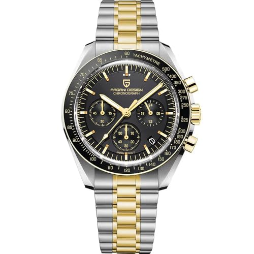 Pagani Design 1701 V6 Moon Armbanduhr Herren Quarz Chronograph Uhren Japan VK63 Uhrwerk Edelstahl Wasserdicht Sportuhr von RollsTimi