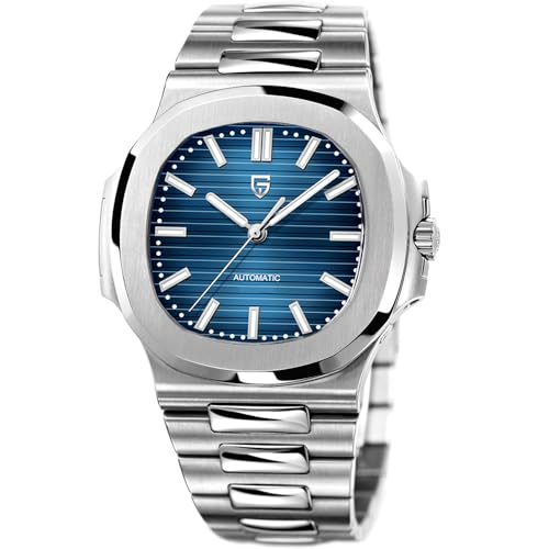 Pagani Design Herrenuhr PD-1728 Himmelblau 40 mm Herrenuhr Edelstahlgehäuse Synthetisches Saphirglas ST16 Chronograph Automatikuhr mit mechanischem Uhrwerk von RollsTimi