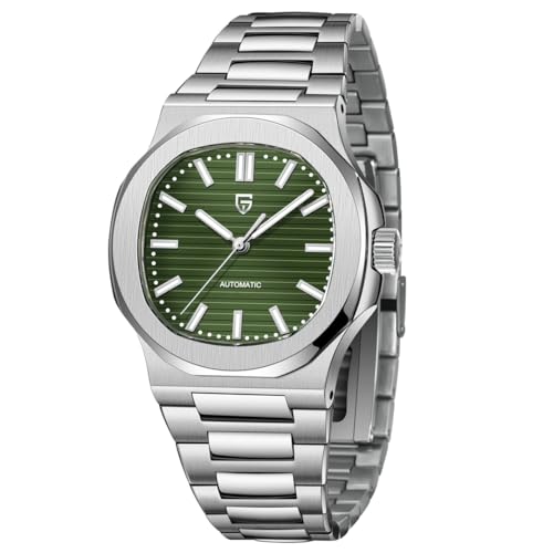 Pagani Design PD1728 Herrenuhr Automatik, 40 mm Business-Uhr, Edelstahlarmband für Herren, Saphirglasuhr, 100 Meter wasserdicht, ST16 Automatikwerk. von RollsTimi