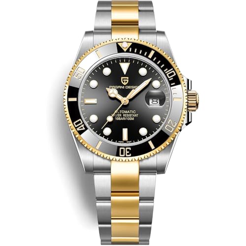 Pagani Design Neue Mechanische Herrenuhr Luxus Keramik Lünette Japanisches Uhrwerk Edelstahl Mode Klassische Automatikuhr Saphirglas Herrenuhr 100 Meter Wasserdicht von RollsTimi