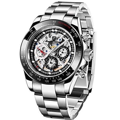 Pagani Design Herrenuhren Herren-Automatik-Uhren Multifunktions-Chronographen Uhren Japan Automatikwerk Edelstahlgehäuse Keramiklünette 100 Meter wasserdicht Business-Sport-Uhren. von RollsTimi