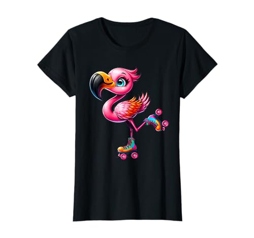 Rollschuhe Flamingo | Lustiges Rollschuh Design für Mädchen T-Shirt von Rollschuhe Designer Designs