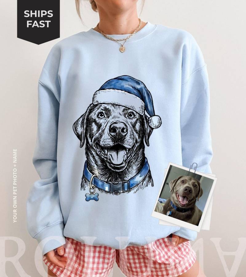 Benutzerdefinierte Haustier Porträt Familie Passende Shirts Weihnachten - Hoodie, Pullover, Shirt | Unisex Jugendliche & Erwachsene von RolunaStudio
