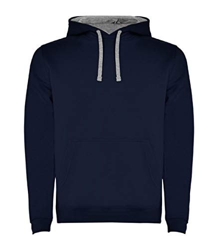 Roly Urban Hooded Sweatshirt Navy Blue 55/Heather Grey 58 L von ROLY