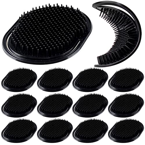 12Pcs shampoo pocket comb massage hair comb pocket palm brush comb portable hair comb beard comb creative scalp massage brush comb for men and Pets(12PA) von Rolybag