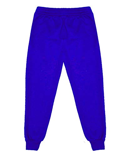 Kinder Fleece Jogginghose Jungen Mädchen Sport PE Jogger Kinder Unisex Casual Fleece Pull On Hose Schule Spiel Trainingsanzug Klassische Bottom Soft Jogpants Gr. 9 - 10 Jahre, königsblau von Romaans