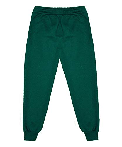 Kinder Fleece Jogginghose Jungen Mädchen Sport PE Jogger Kinder Unisex Casual Fleece Pull On Hose Schule Spielen Trainingsanzug Klassische Unterseite Weiche Jogginghose, grün, 7-8 Jahre von Romaans